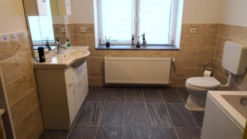 Koupelna v ubytování Ferienwohnung Erzgebirgswohnung Götze