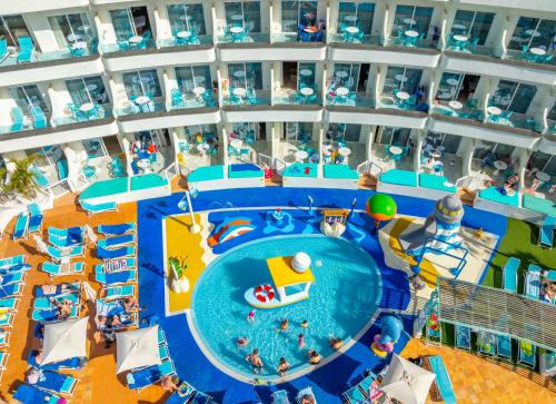 an aerial view of a pool on a cruise ship at HOVIMA La Pinta Beachfront Family Hotel in Adeje