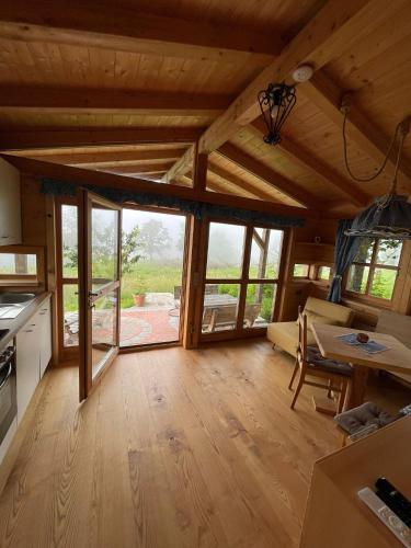 Balkón nebo terasa v ubytování Berghütte am Grandsberg