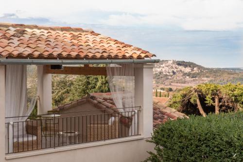a view from the balcony of a house at Le Clos Du Buis in Bonnieux