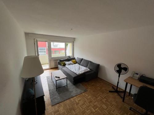 Ένα ή περισσότερα κρεβάτια σε δωμάτιο στο Ferienwohnung am Bodensee