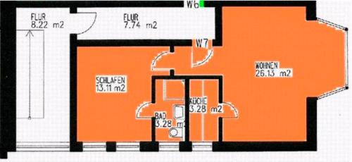 Κάτοψη του "Gästehaus Siebrecht" - Whg 7