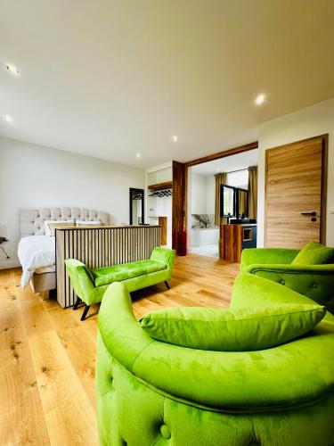 Ένα ή περισσότερα κρεβάτια σε δωμάτιο στο Suite de luxe au château 105