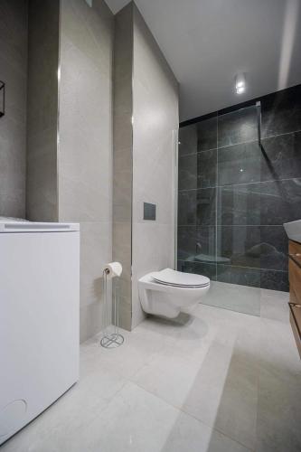 Ένα μπάνιο στο Apartamenty Mazurska Strefa