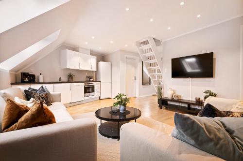 Η κουζίνα ή μικρή κουζίνα στο Dragesmauet Apartments
