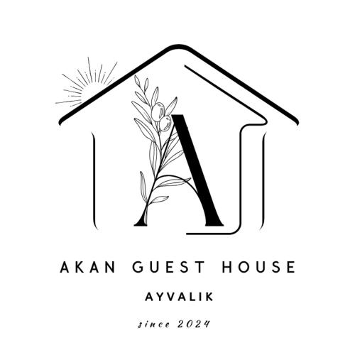 a logo for a guest house with a letter n at Ayvalık Akan Pansiyon in Ayvalık