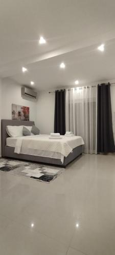 a bedroom with a large bed in a room at Kahari Apartments in Ulcinj