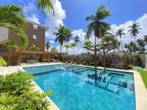 Hồ bơi trong/gần Studio Premium - Beira Mar - Pé na Areia - Praia dos Carneiros