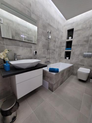 Koupelna v ubytování Blue Apartman