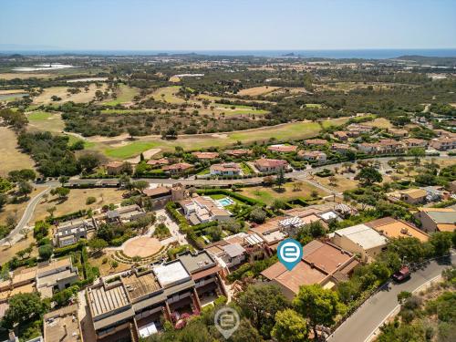 an aerial view of a residential suburb at Villa Erika in Is Molas 