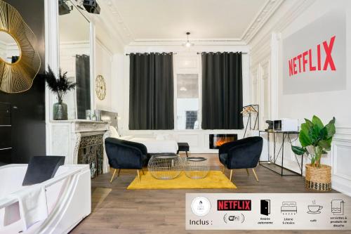 NG Prestige - Lille I Roubaix Centre I Collège - Balnéo - Netflix - Wifi