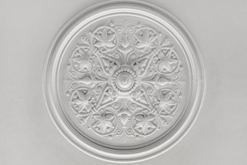 a silver plate with a design on it at Tendency Apartments 6 in Barcelona