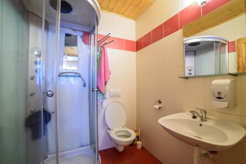 Koupelna v ubytování Prázdninový dům - Apartmány Vltavice
