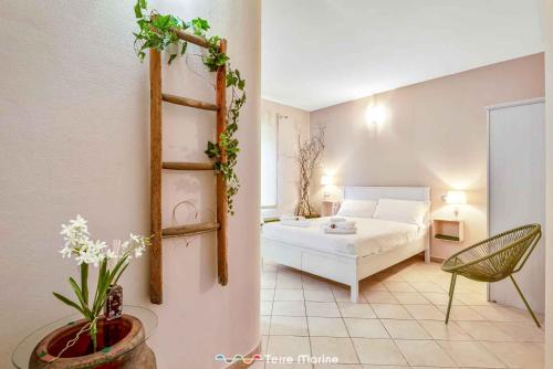 Postel nebo postele na pokoji v ubytování Niria - room Salice