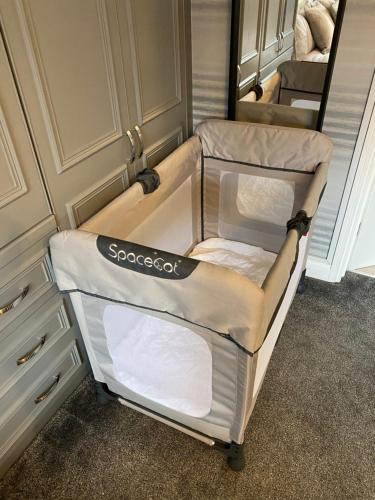 a room with two massage chairs in a van at Hansom House in Hinckley