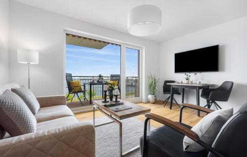 TV a/nebo společenská místnost v ubytování Goldfisch