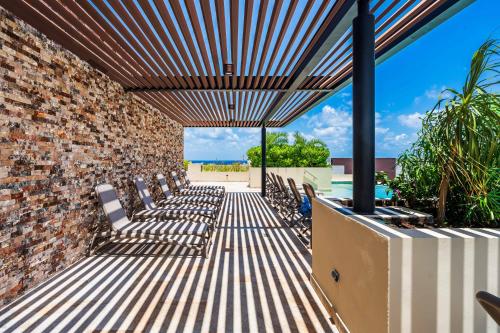 Balkón nebo terasa v ubytování 'Syrena Luxury Caribbean' Heart of Playa del Carmen - Fast Wi-fi - Sea Views