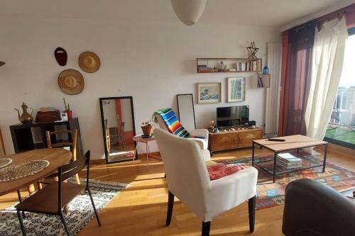 Vue panoramique, place de parking