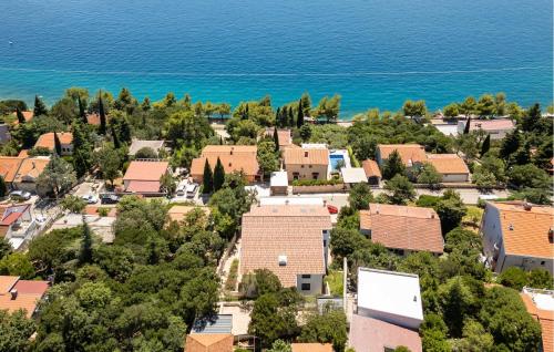 an aerial view of a small town next to the ocean at Beautiful Apartment In Novi Vinodolski in Novi Vinodolski