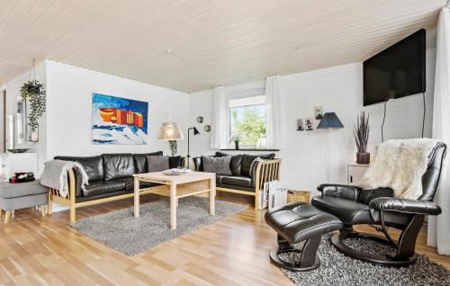 TV a/nebo společenská místnost v ubytování 3 Bedroom Cozy Home In Ulfborg