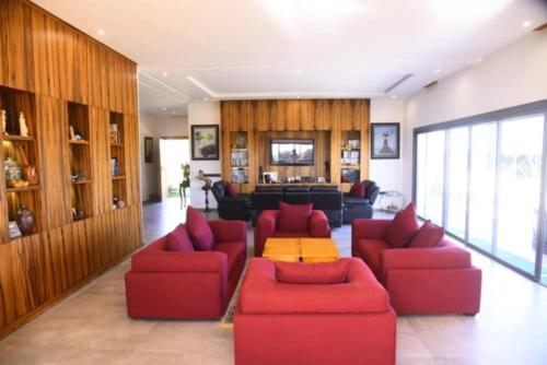 Гостиная зона в Grande maison familiale dans une ferme de deux hectares