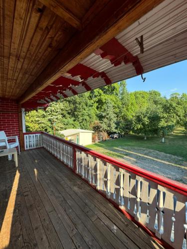 a view from the deck of a house at PENSIUNEA STEFANIA in Brebu Mînăstirei