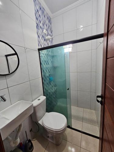 Phòng tắm tại Aconchego Paz
