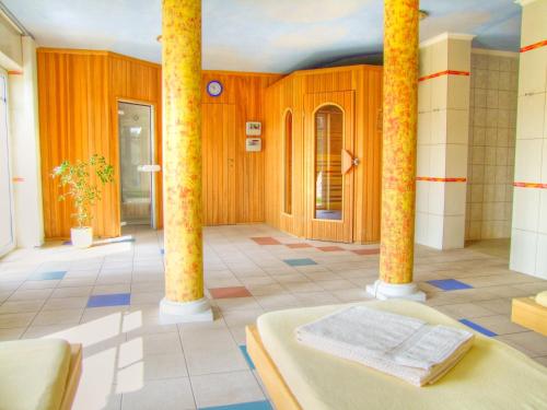 Koupelna v ubytování Kurhaus Devin