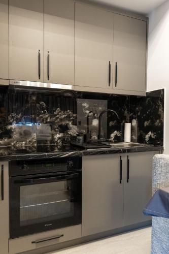 Kuchyň nebo kuchyňský kout v ubytování Euphoria Apartments