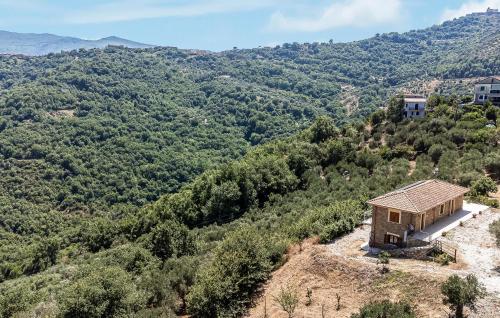 an aerial view of a house on a hill with trees at Lovely Home In Rutino With Kitchen in Rutino