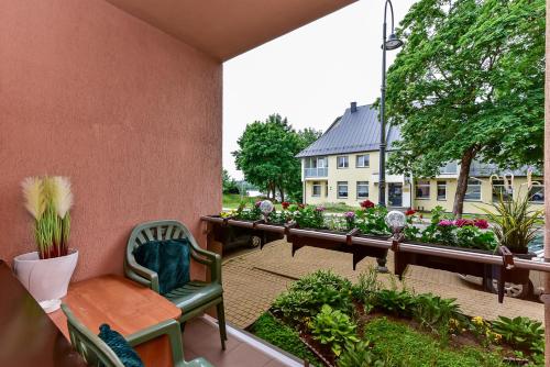 Κήπος έξω από το 2 kambarių apartamentai su virtuve, Trakų miesto centre