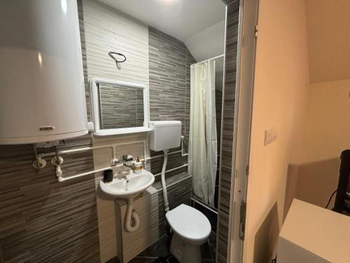 Koupelna v ubytování Apartmani Andjeo
