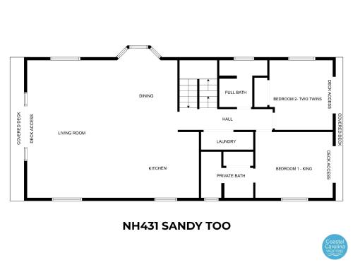 a floor plan of a house at NH431 Sandy Too in Nags Head
