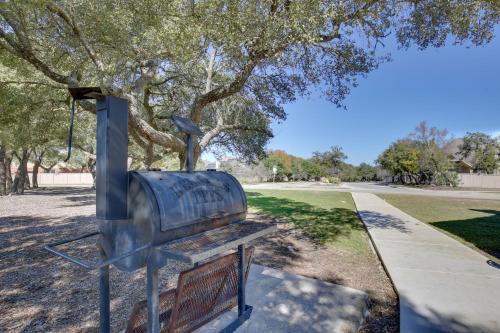 a statue of a mailbox in a park at San Antonio Getaway with Deck, Fenced-In Yard! in San Antonio