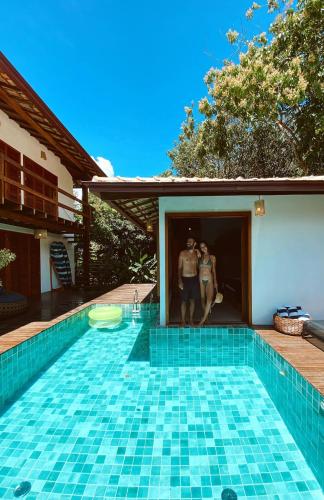 Πισίνα στο ή κοντά στο Casa Nengueta - Casa com piscina na Praia de Algodões Maraú Bahia