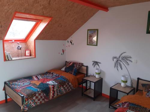 Postel nebo postele na pokoji v ubytování Camping la Chevauchée