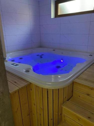 a jacuzzi tub with blue dye in it at DespotLux & Spa Zlatibor in Zlatibor