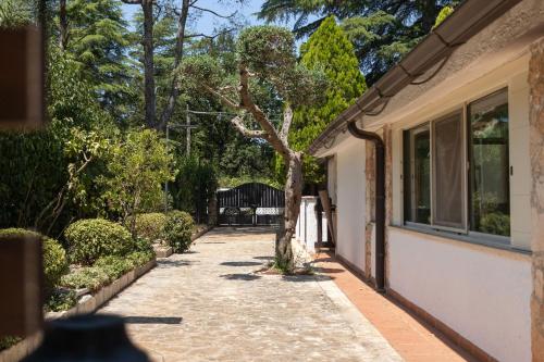 a walkway next to a house with a tree at Villa Lorenz in Putignano