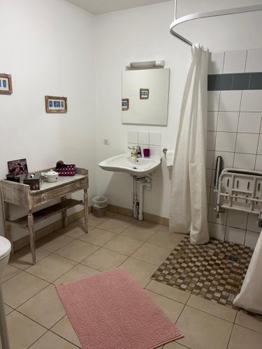 Koupelna v ubytování chambres de la Nonette