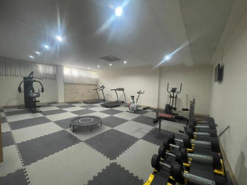 Gimnasio o instalaciones de fitness de Tripolis Hotel