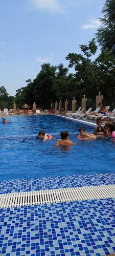 a group of people swimming in a swimming pool at Piacere in Gonio in Kvariati