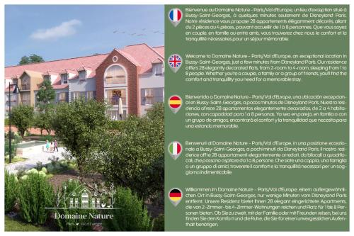 une projection de l'extérieur d'un bâtiment dans l'établissement Domaine Nature - Paris/Val d'Europe, à Bussy-Saint-Georges