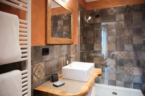 Koupelna v ubytování Albergo San Carlo