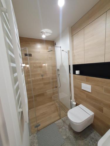 Ένα μπάνιο στο Apartament Modern Studio Skarbowa Free Parking