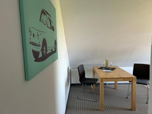 Ruang duduk di Wohnung "Strandturm" in Wremen am Deich