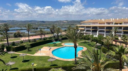 an aerial view of a resort with a swimming pool at Torresnostra see experience in Torreblanca