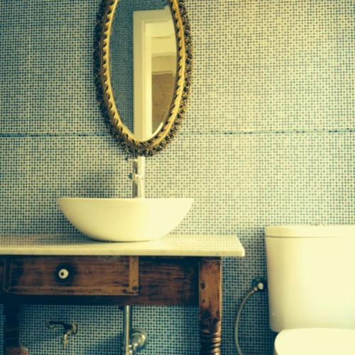 a bathroom with a sink and a mirror at Our Nest in Il-Furjana
