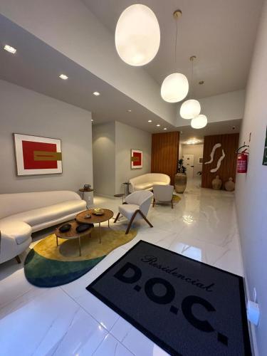 Posezení v ubytování Apartamento com lazer e spa