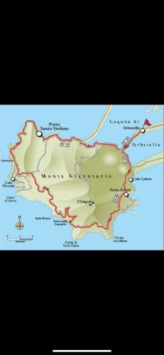 a map of italy and its capitals at Il Belvedere - Cannelle beach Argentario - Tuscany in Monte Argentario