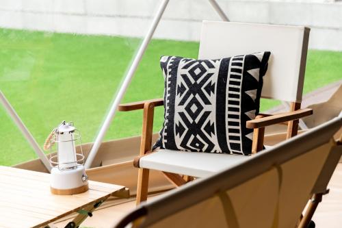 Χώρος καθιστικού στο glampark Hotel Yubana Ishikawa